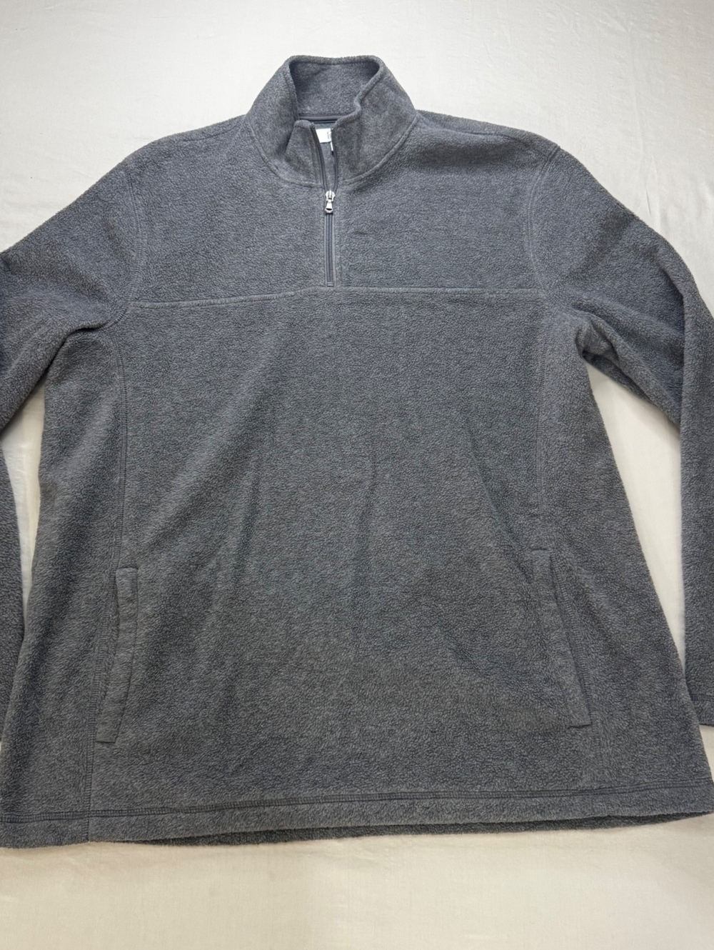 Croft & Barrow Fleece Pullover Quarter Zip Gray XL Gorpcore